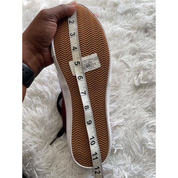 MARK MCNAIRY for GENERIC SURPLUS Houndstooth Lace-Up Ankle Sneakers Red & Black - Picture 10 of 10